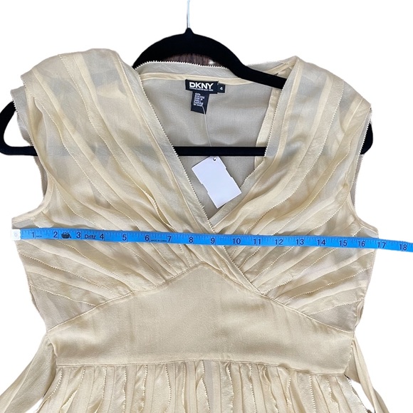 DKNY Yellow Chiffon Dress Size 4 - Picture 9 of 9